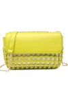 Most Wanted Women's Erin Braided Crossbody Bag In Citron In Orange