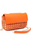 Most Wanted Women's Erin Braided Crossbody Bag In Clementine In Multi