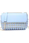 Most Wanted Women's Erin Braided Crossbody Bag In Sky Blue In Blue