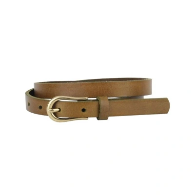 Most Wanted Women's Genuine Leather Belt In Olive In Brown