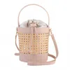 Most Wanted Women's The Tulum Basket Woven Crossbody Bag Taupe In Gray