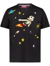 Mostly Heard Rarely Seen 8-bit Astro Boy 8-bit Appliqué Cotton T-shirt In 黑色