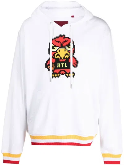 Mostly Heard Rarely Seen 8-bit Atlanta Graphic-print Hoodie In White