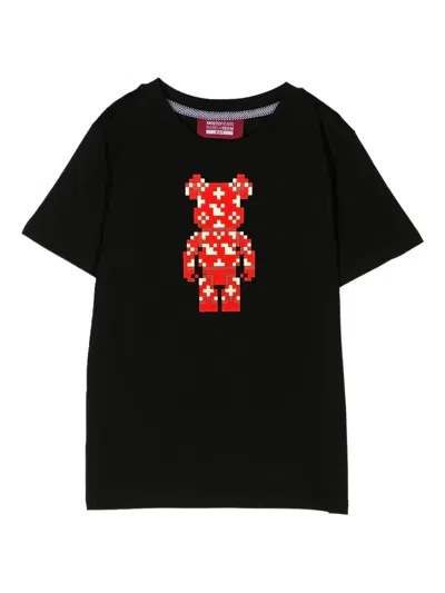 Mostly Heard Rarely Seen 8-bit Kids' Bear-print T-shirt In Black
