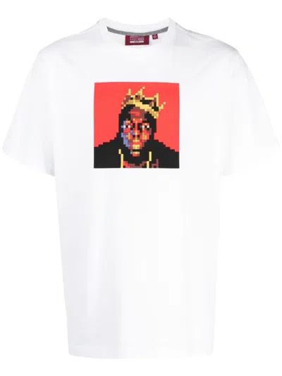 Mostly Heard Rarely Seen 8-bit Biggie Appliqué-detail T-shirt In White
