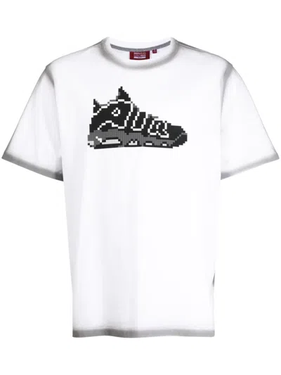 Mostly Heard Rarely Seen 8-bit Black Out Air Cotton T-shirt In Grey
