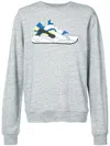 Mostly Heard Rarely Seen 8-bit Blazed Sneaker Sweatshirt In Grey