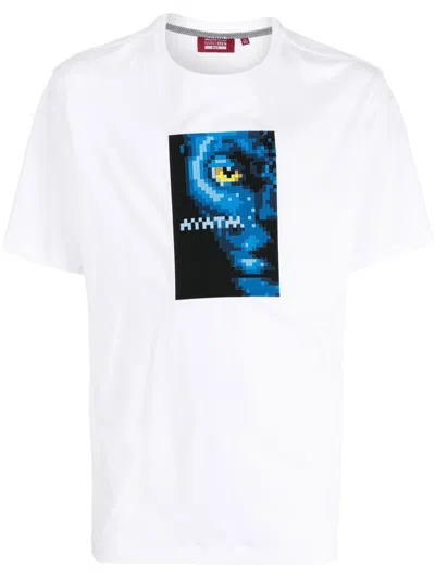 Mostly Heard Rarely Seen 8-bit Blue People T-shirt In White