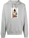 Mostly Heard Rarely Seen 8-bit Clock Is Working Graphic-print Cotton Hoodie In Grey