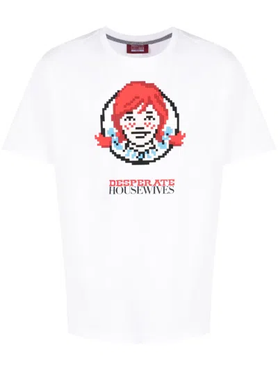 Mostly Heard Rarely Seen 8-bit Desperate Housewives Cotton T-shirt In White