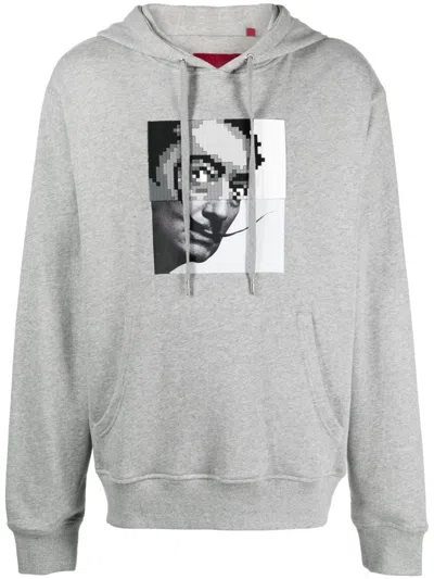 Mostly Heard Rarely Seen 8-bit Dolly Graphic-print Cotton Hoodie In Grey