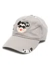 Mostly Heard Rarely Seen 8-bit Double C Bear Baseball Cap In Grey