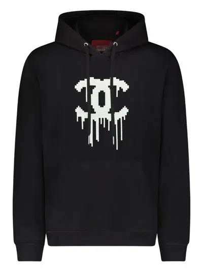 Mostly Heard Rarely Seen 8-bit Double-c Drip Long-sleeve Hoodie In Black