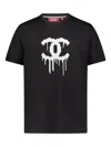 Mostly Heard Rarely Seen 8-bit Double C Drip T-shirt In Black