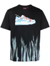 MOSTLY HEARD RARELY SEEN 8-BIT DRIP-DYE SNEAKER-PRINT T-SHIRT