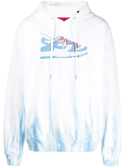Mostly Heard Rarely Seen 8-bit Dunk Ombré Pullover Hoodie In White