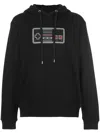 Mostly Heard Rarely Seen 8-bit Gadget Printed Hooded Sweatshirt In Black