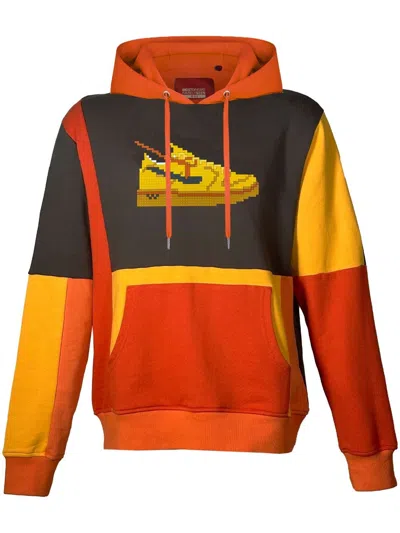 Mostly Heard Rarely Seen 8-bit Graphic-print Cotton Hoodie In 橘色
