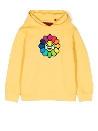Mostly Heard Rarely Seen 8-bit Kids' Graphic-print Cotton Hoodie In Gelb
