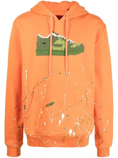 Mostly Heard Rarely Seen 8-bit Green Louis Hoodie In Orange