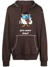 Mostly Heard Rarely Seen 8-bit How Many Licks Graphic-print Cotton Hoodie In Brown