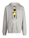 Mostly Heard Rarely Seen 8-bit I Spy Graphic-print Cotton Hoodie In Grey