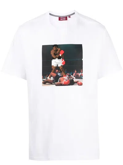 Mostly Heard Rarely Seen 8-bit Knock Out Cotton T-shirt In White