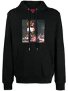 Mostly Heard Rarely Seen 8-bit Knockout Graphic-print Cotton Hoodie In Black