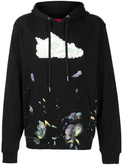 Mostly Heard Rarely Seen 8-bit Logo Drawstring Hoodie In Black