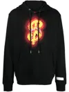 Mostly Heard Rarely Seen 8-bit Money Sign Graphic-print Cotton Hoodie In Black