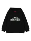 Mostly Heard Rarely Seen 8-bit Pixel-car Graphic Cotton Hoodie In Black