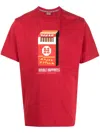 Mostly Heard Rarely Seen 8-bit Pixelated-print Cotton T-shirt In Red