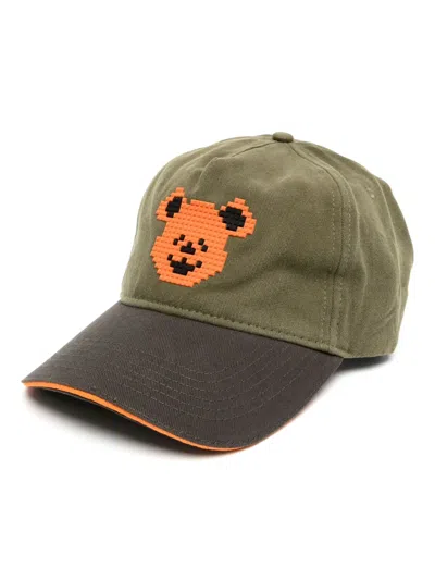 Mostly Heard Rarely Seen 8-bit Pumpkin Bear Twill Baseball Cap In Green
