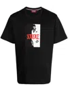 Mostly Heard Rarely Seen 8-bit Say Hello To My Little Friend Cotton T-shirt In Black