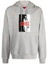 Mostly Heard Rarely Seen 8-bit Say Hello To My Little Friend Graphic-print Cotton Hoodie In Grey