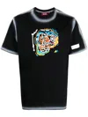 Mostly Heard Rarely Seen 8-bit Skull Blowing Cotton T-shirt In Black