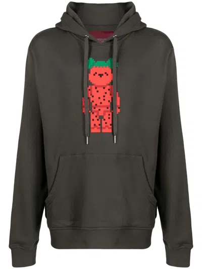 Mostly Heard Rarely Seen 8-bit Slice Of Melon Cotton Hoodie In Grey
