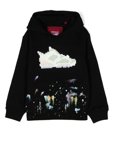 Mostly Heard Rarely Seen 8-bit Kids' Sneaker-print Graphic Hoodie In Schwarz