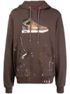 Mostly Heard Rarely Seen 8-bit Hoodie Mit Sneaker-print In Brown