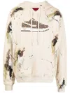 Mostly Heard Rarely Seen 8-bit Hoodie Mit Sneaker-print In Neutrals