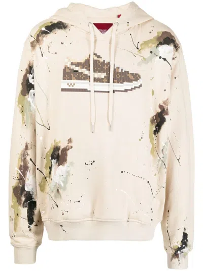 Mostly Heard Rarely Seen 8-bit Hoodie Mit Sneaker-print In Neutrals