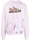 Mostly Heard Rarely Seen 8-bit Hoodie Mit Sneaker-print In Purple