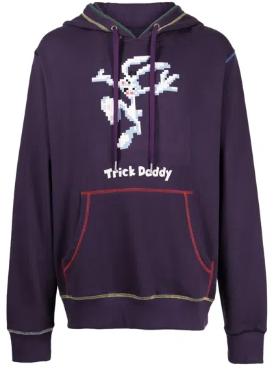Mostly Heard Rarely Seen 8-bit Trick Daddy Graphic-print Cotton Hoodie In Purple