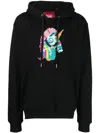 Mostly Heard Rarely Seen 8-bit Hoodie Mit Einhorn-print In Black