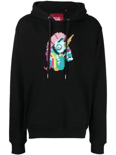 Mostly Heard Rarely Seen 8-bit Hoodie Mit Einhorn-print In Black