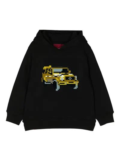 Mostly Heard Rarely Seen 8-bit Kids' Vehicle-graphic Cotton Hoodie In Black