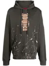 Mostly Heard Rarely Seen 8-bit Wood Bear Cotton Hoodie In Grey