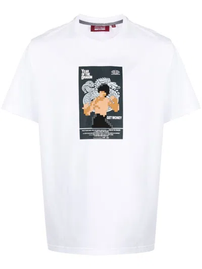 Mostly Heard Rarely Seen 8-bit Year Of The Dragon Cotton T-shirt In White