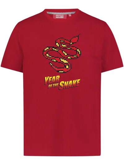 Mostly Heard Rarely Seen 8-bit Year Of The Snake Cotton T-shirt In Red