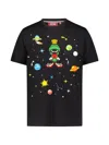 Mostly Heard Rarely Seen 8-bit Alien-print T-shirt In Black
